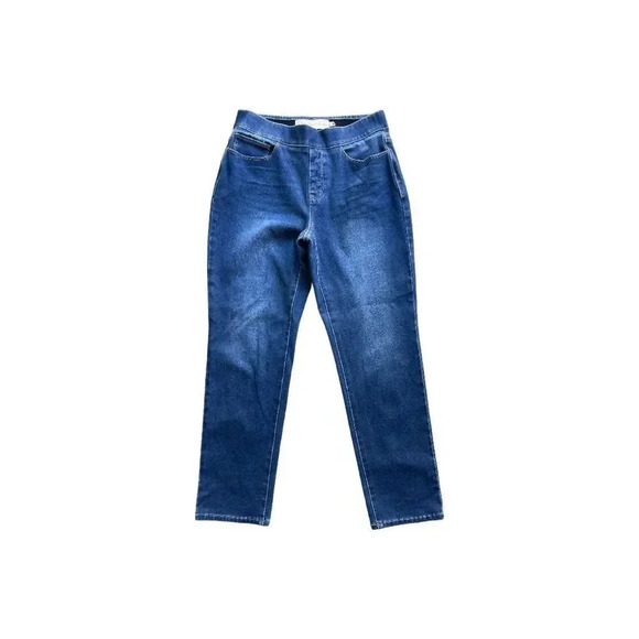 Soft Surroundings Pull-On Stretch Blue Denim Jeggings – Size PM (Petite Medium) - Picture 1 of 14